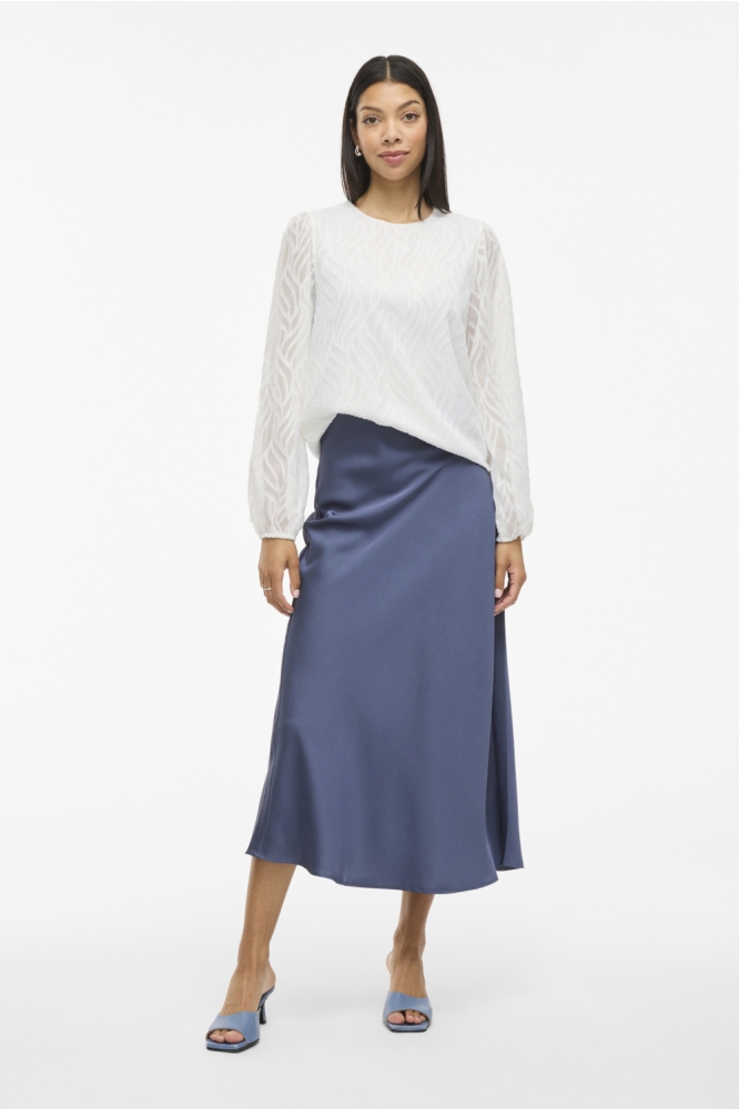 VIMIKA O-NECK L/S TOP - NOOS 14107406 CLOUD DANCER
